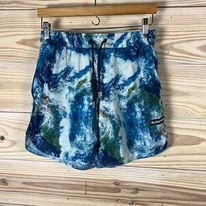 Legends Luka‎ Shorts Mens Small Blue Marble Print Athletic Running Gym 6 Inch
